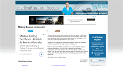 Desktop Screenshot of medicalcareerinfo.com