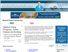 Tablet Screenshot of medicalcareerinfo.com